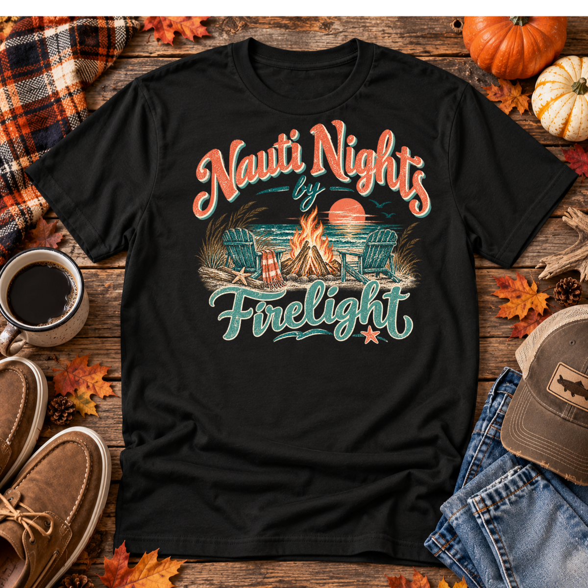 Naut Nights and Firelight Coastal Tee