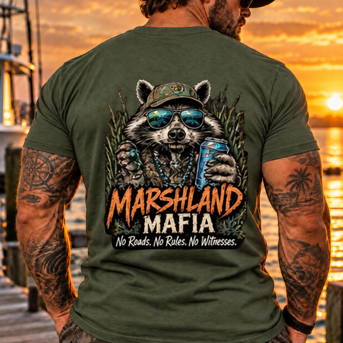 Marshland Mafia Raccoon Tee