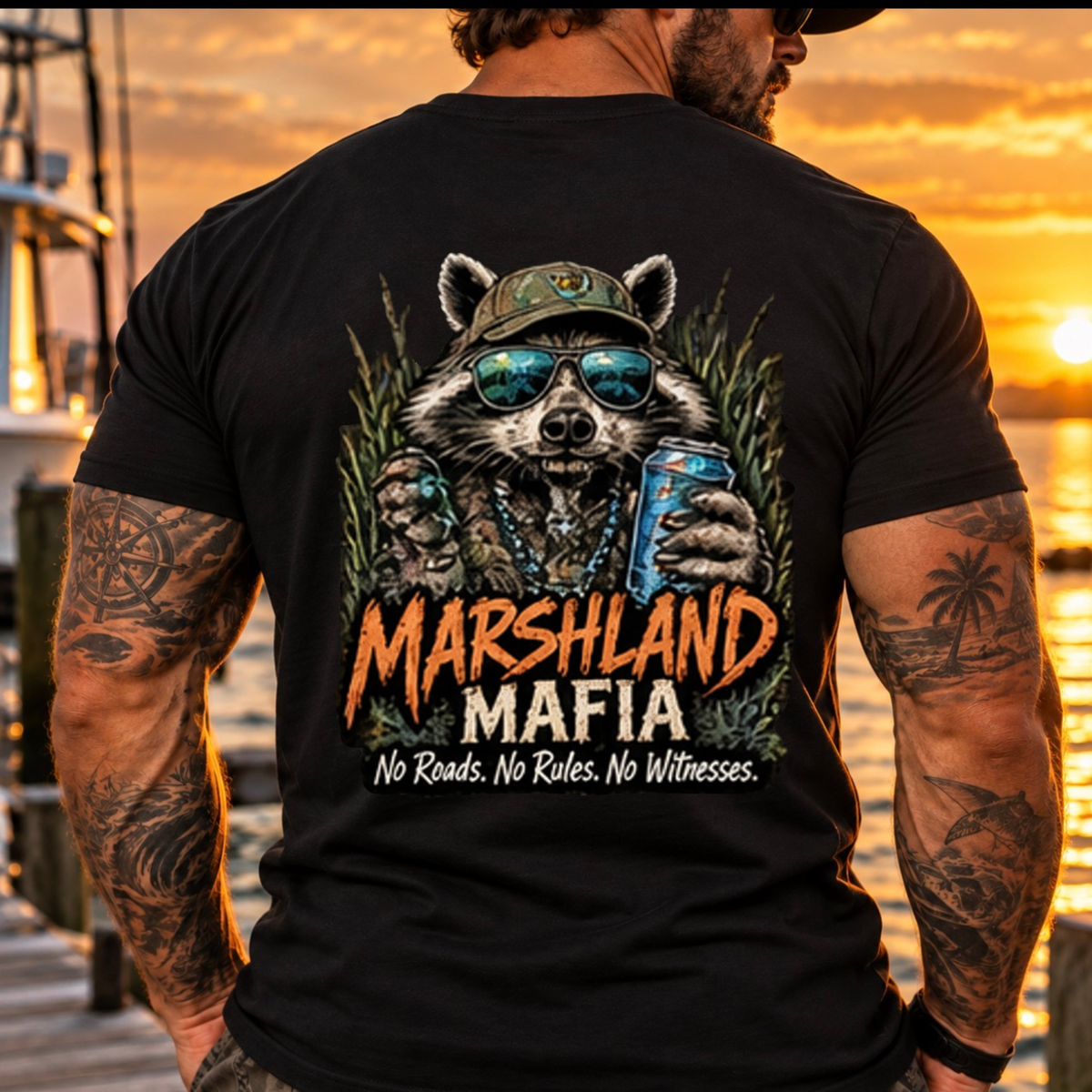Marshland Mafia Raccoon Tee