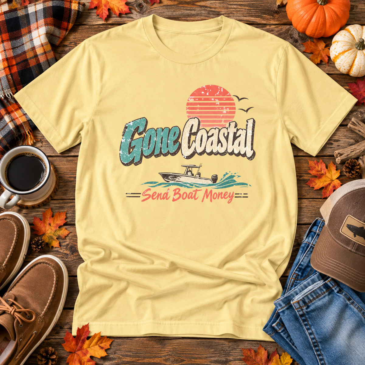 Gone Coastal Send Boat Money Tee