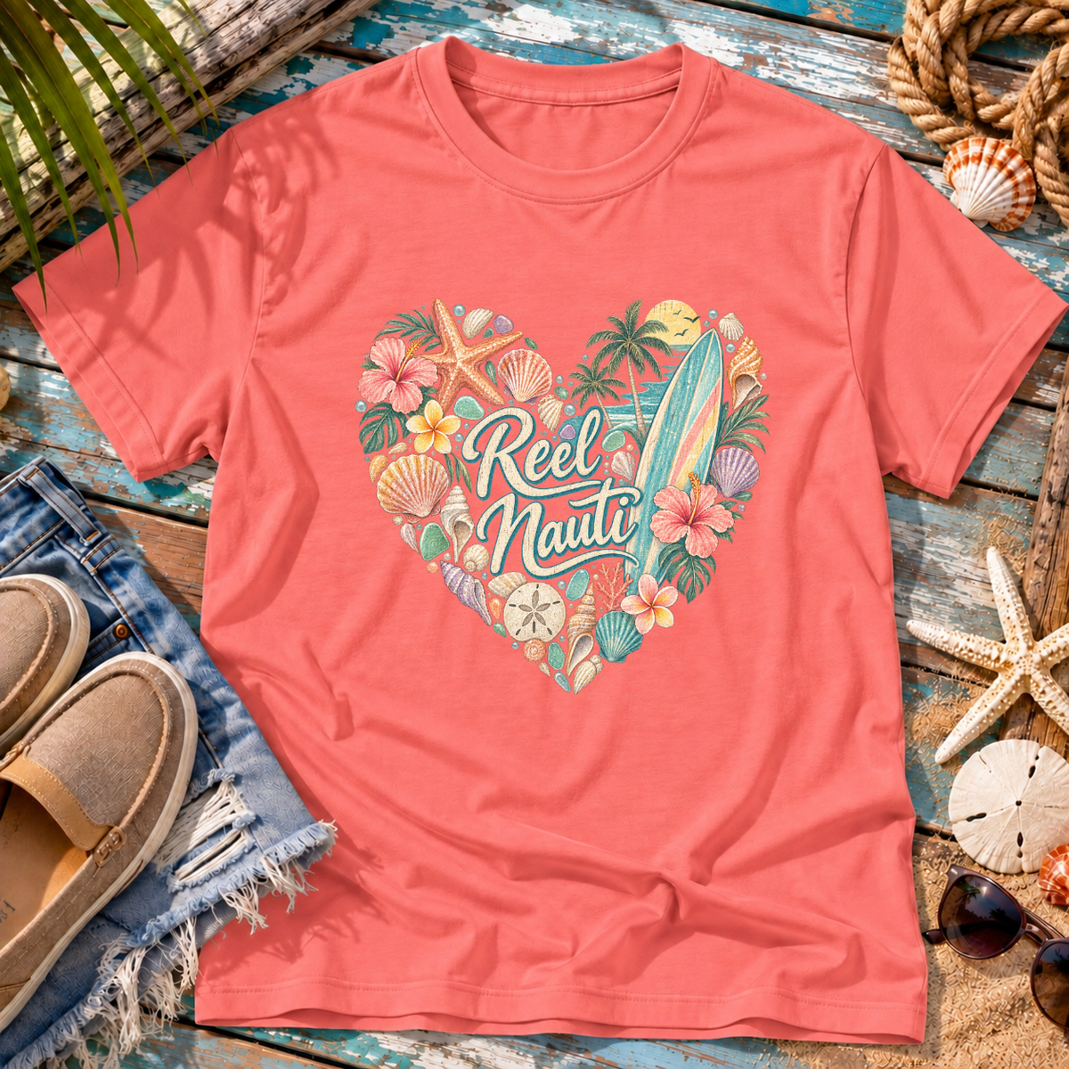 Reel Nauti Beach T-Shirt