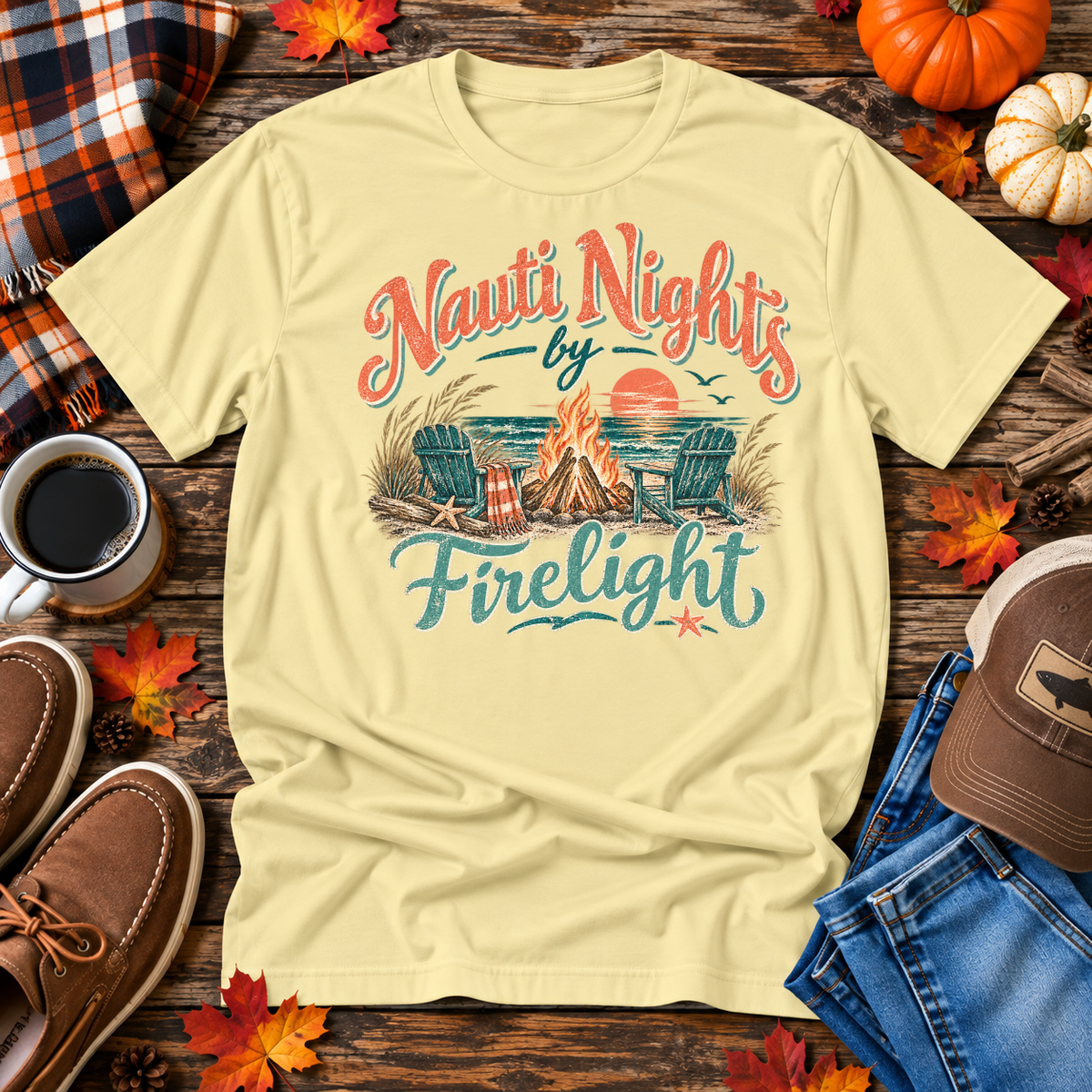 Naut Nights and Firelight Coastal Tee