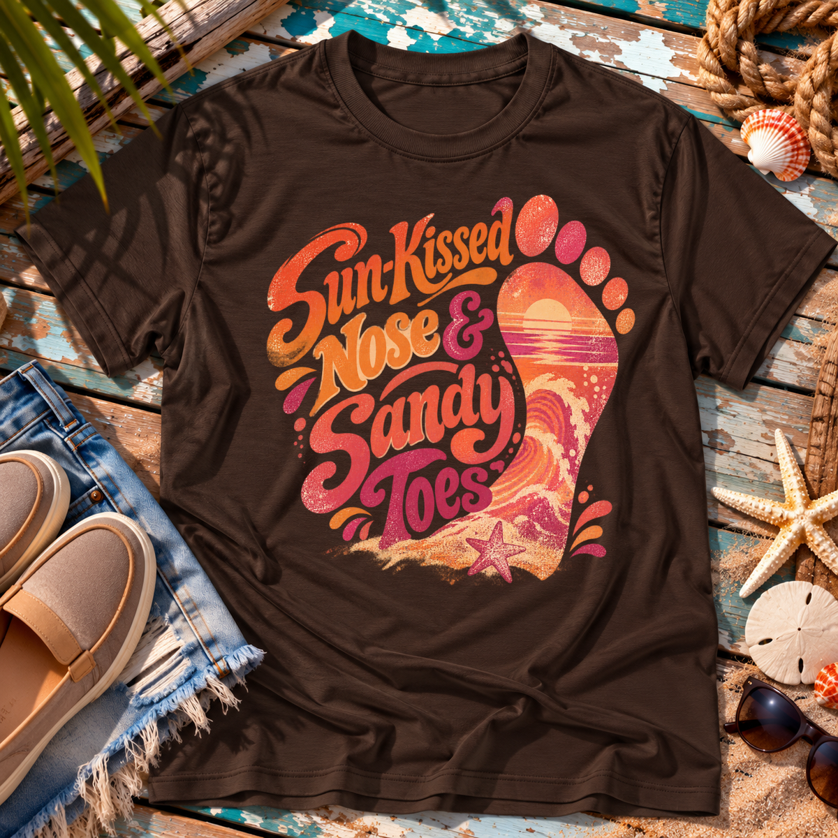 🐟Sun-kissed Nose and Sandy Toes Coastal Tee