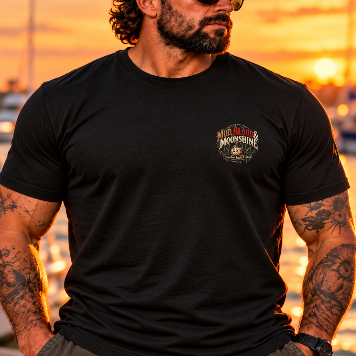 Mud Blood & Moonshine Coastal Outlaw Tee