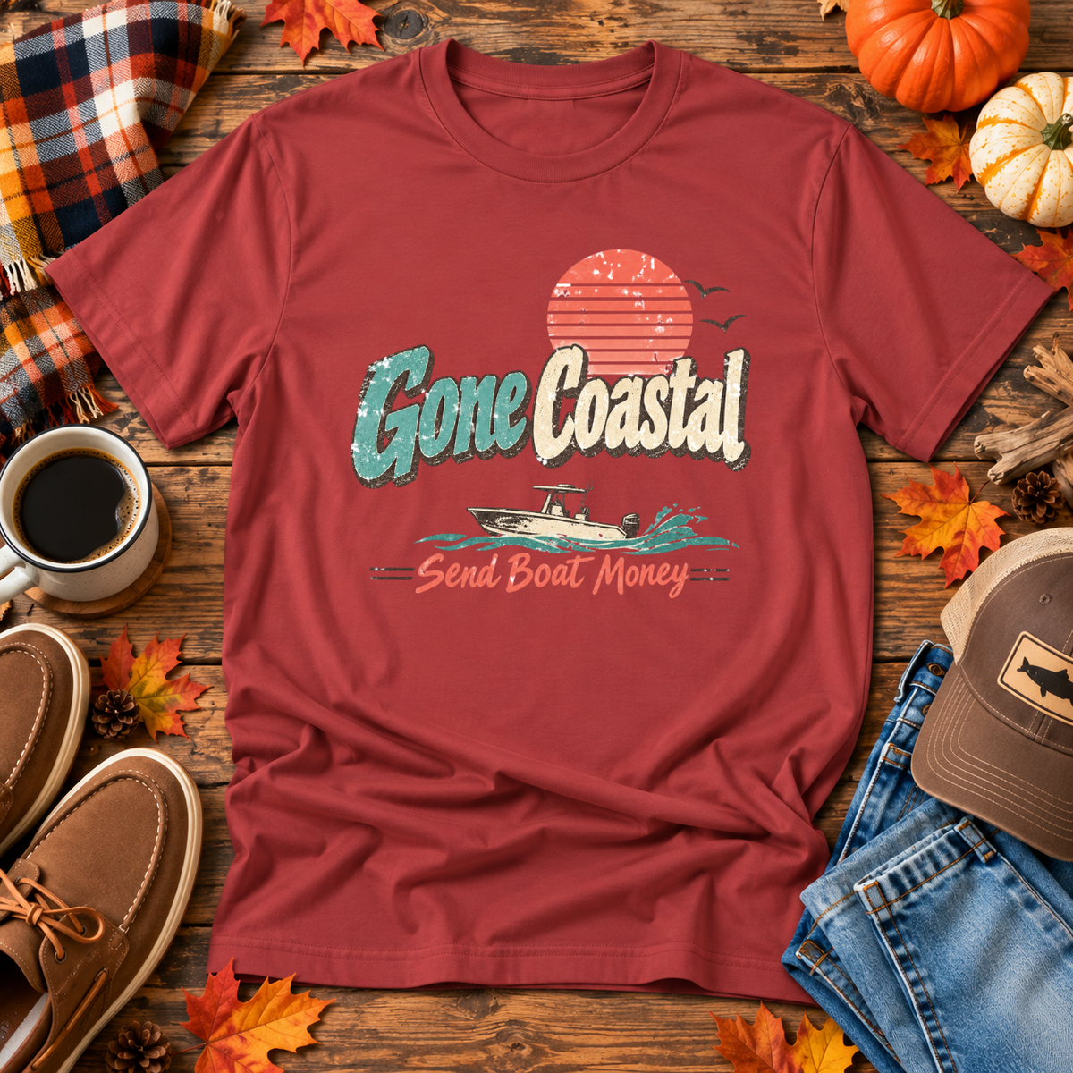 Gone Coastal Send Boat Money Tee