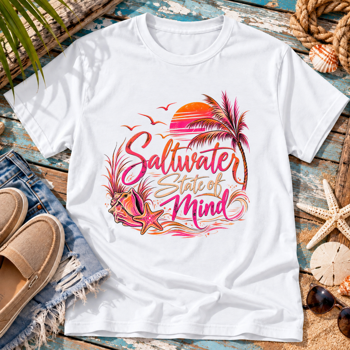 Reel Nauti Saltwater State Tee