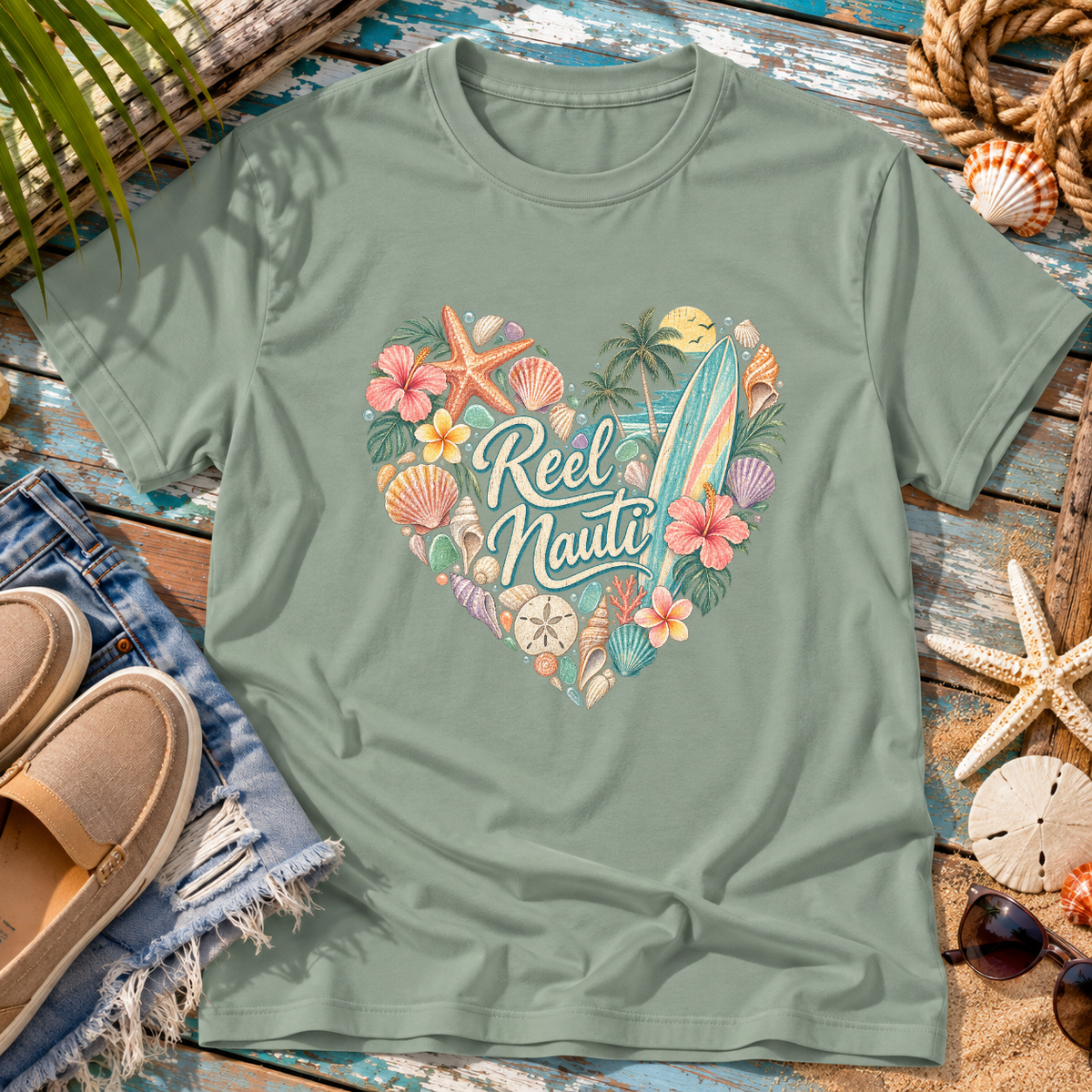 Reel Nauti Beach T-Shirt