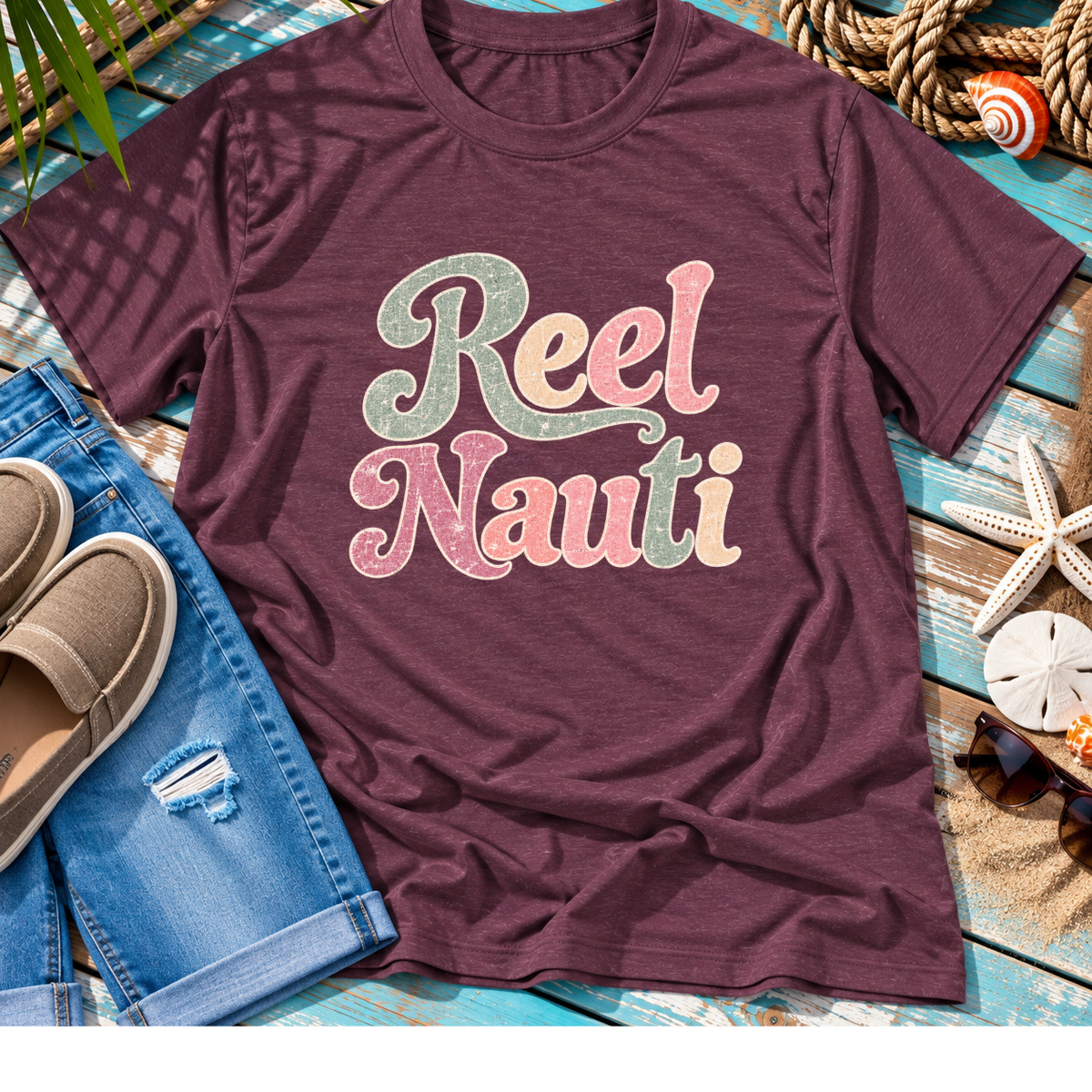 Reel Nauti Beach T-Shirt
