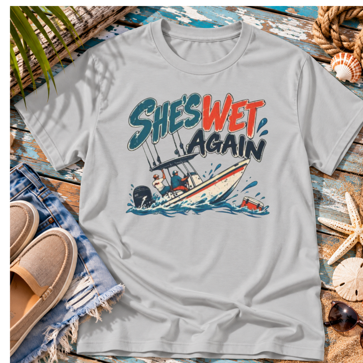 The Boat is Wet Coastal T-Shirt