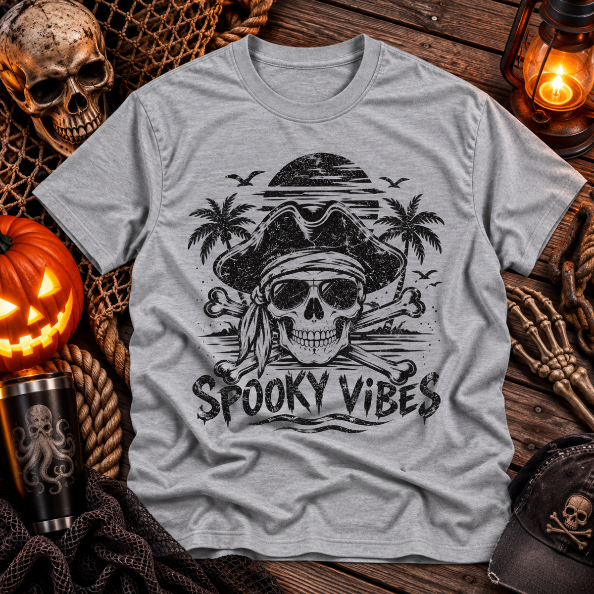 💀Spooky Vibes Skeleton Tee☠️