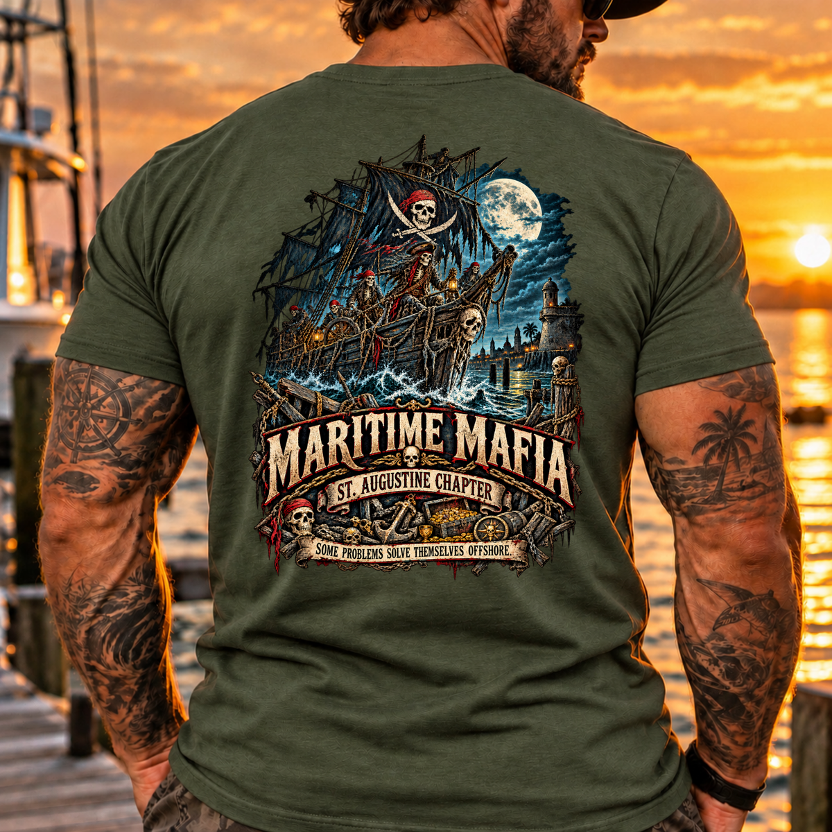 Maritime Mafia St Augustine Coastal Outlaw Tee