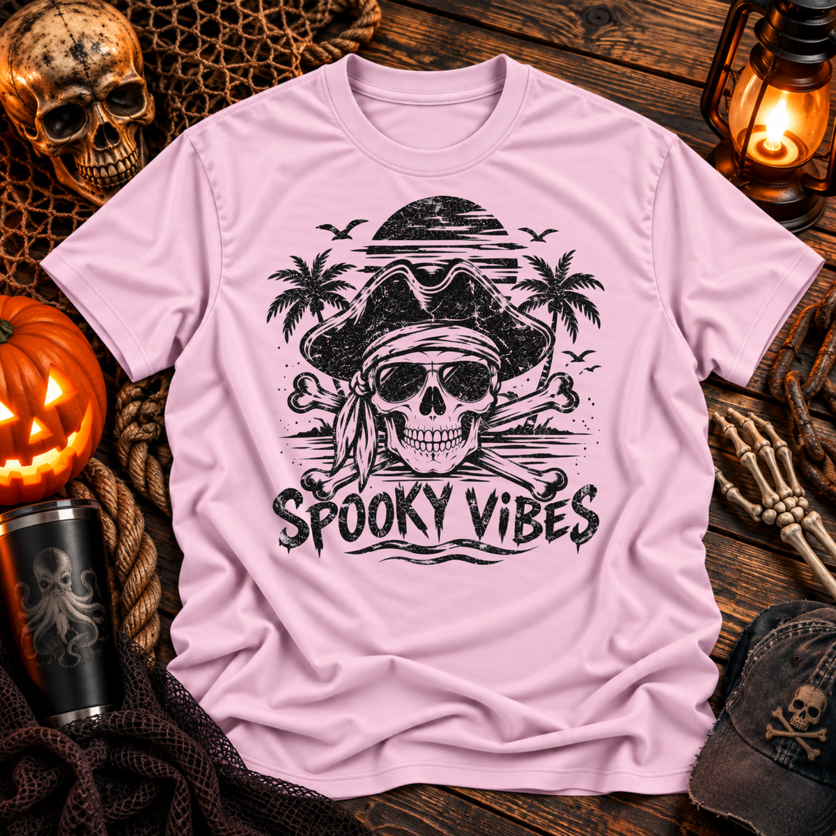 💀Spooky Vibes Skeleton Tee☠️