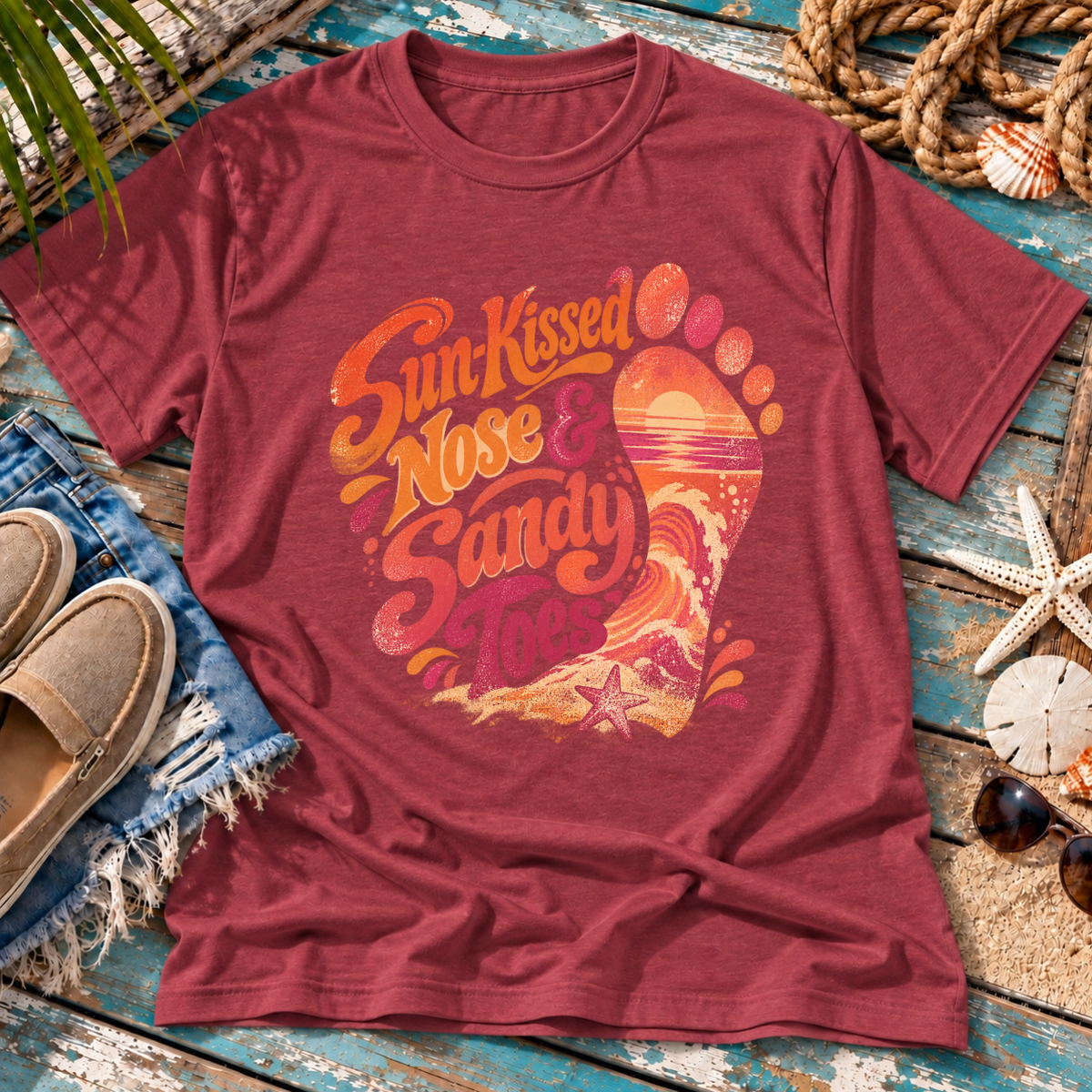 🐟Sun-kissed Nose and Sandy Toes Coastal Tee