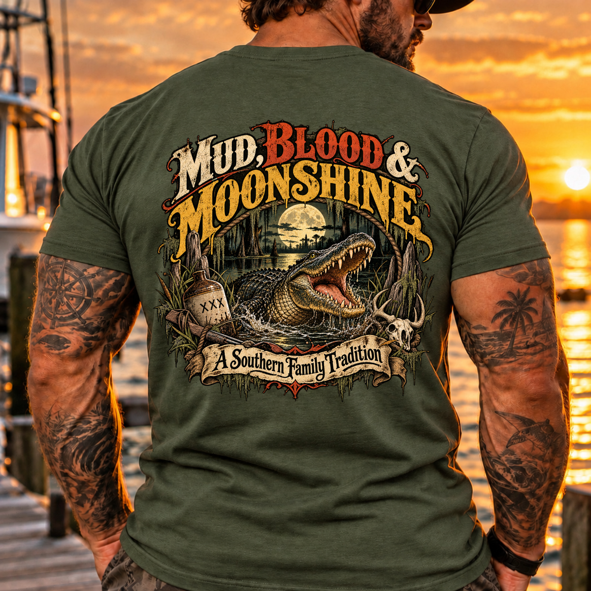 Mud Blood & Moonshine Coastal Outlaw Tee