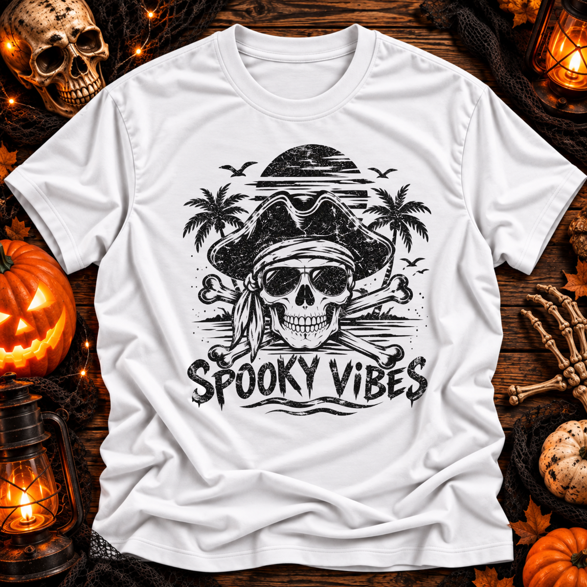 💀Spooky Vibes Skeleton Tee☠️