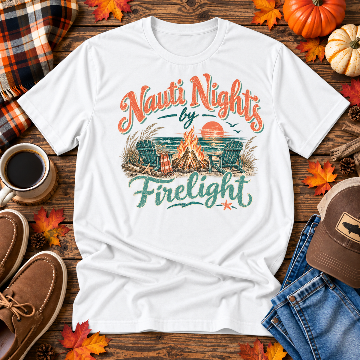 Naut Nights and Firelight Coastal Tee