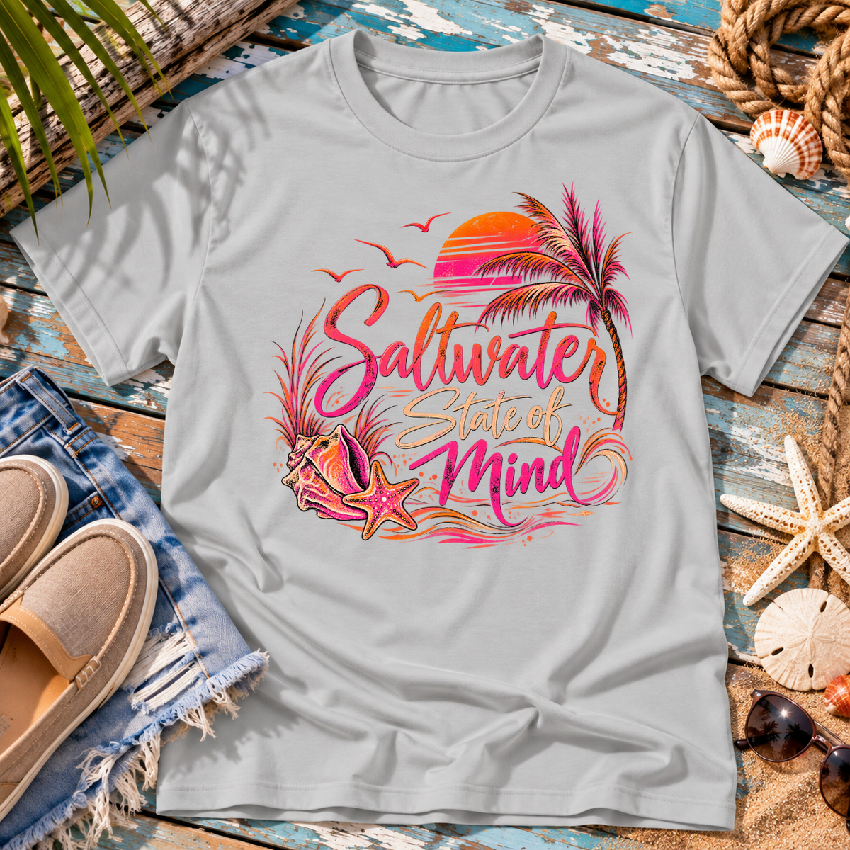 Reel Nauti Saltwater State Tee