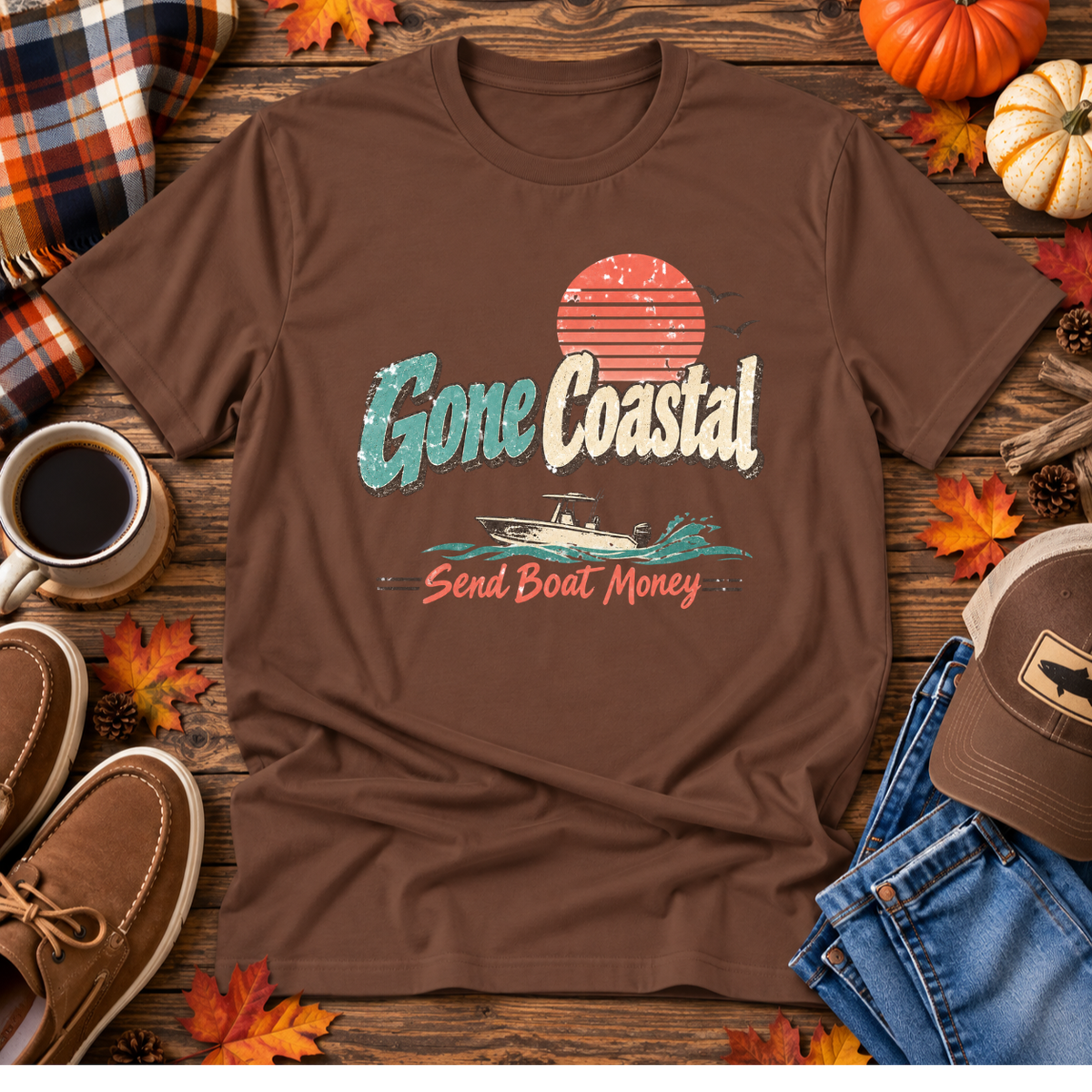 Gone Coastal Send Boat Money Tee