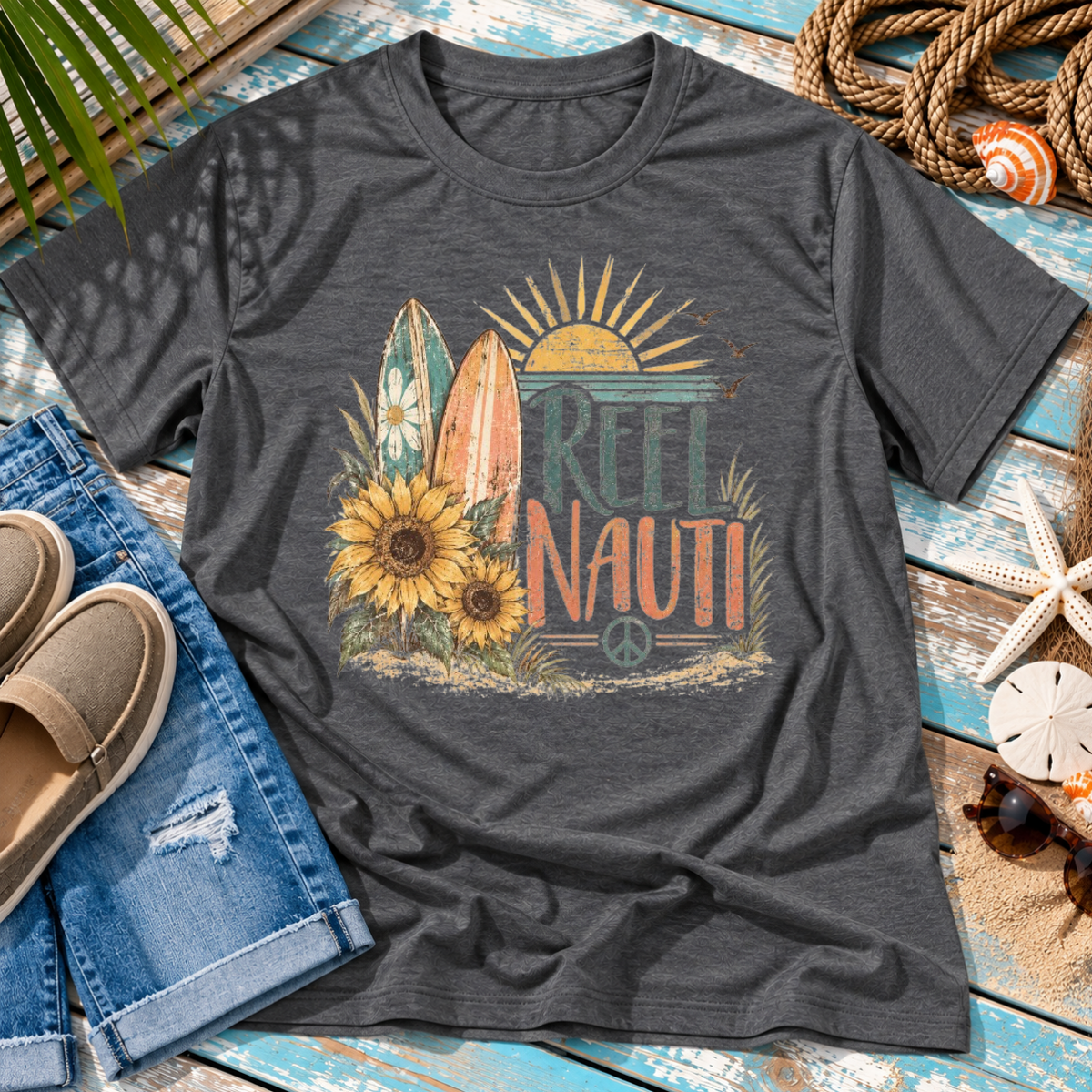 Nauti Little Hippie Retro Coastal Beach T-Shirt