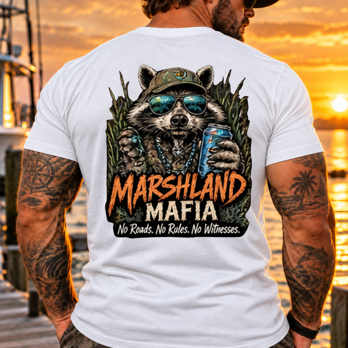 Marshland Mafia Raccoon Tee