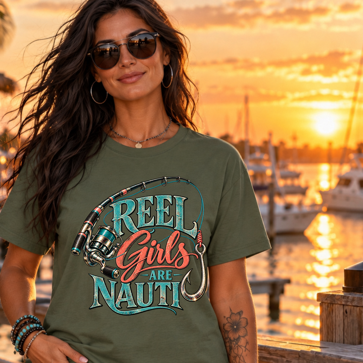 Reel Girls are Nauti Tee