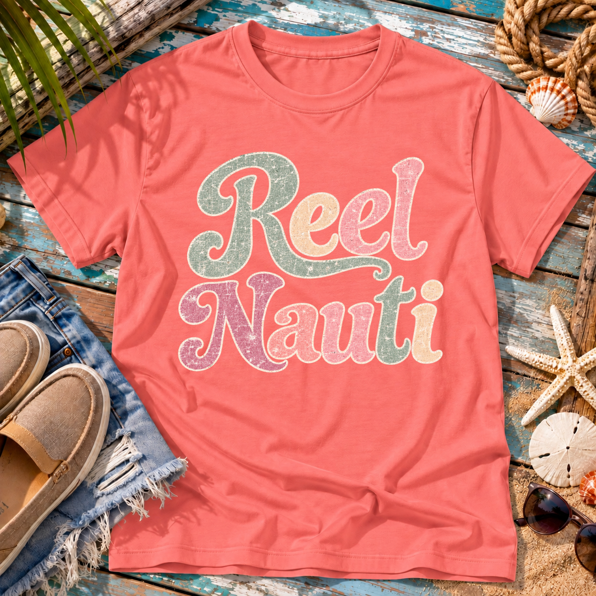 Reel Nauti Beach T-Shirt